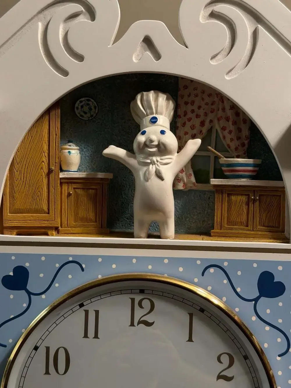 Vintage Pillsbury Doughboy Kitchen Mantel Clock